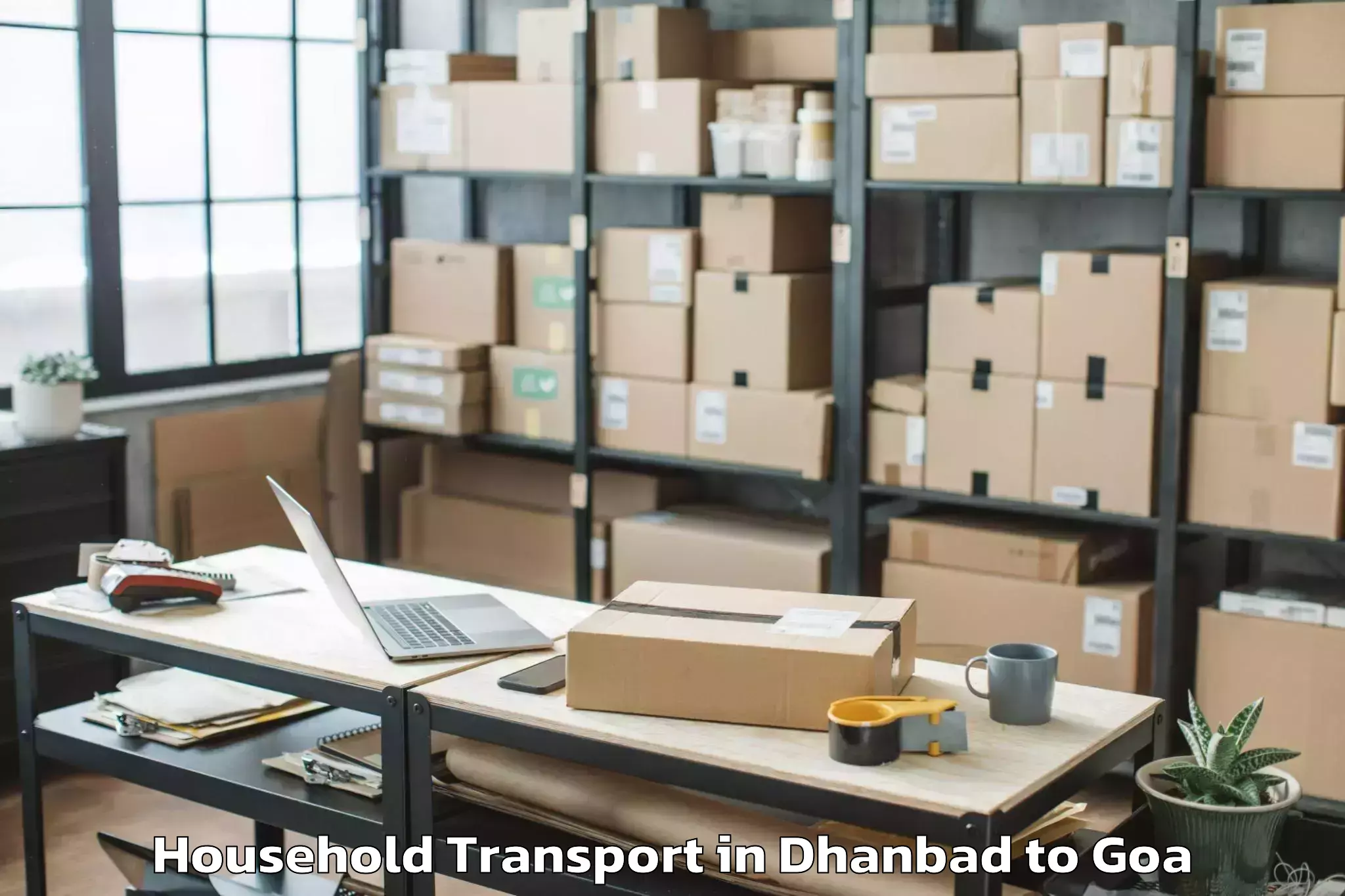 Easy Dhanbad to Taleigao Household Transport Booking